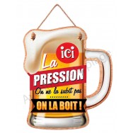 Pancarte chope de bière La Pression