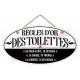Plaque de porte "Règles d'or des Toilettes"