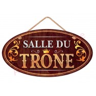 Plaque de porte toilettes "Salle du Trône"