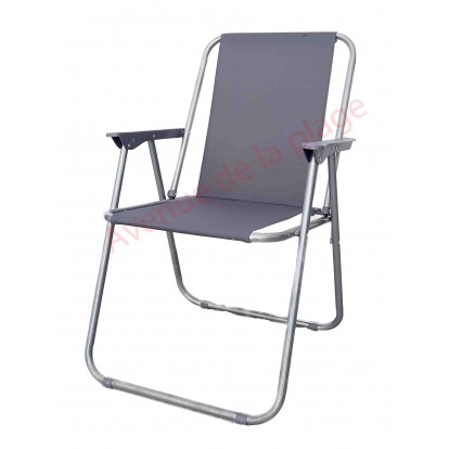 Chaise de plage pliante grise