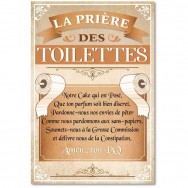 Toile humoristique La Prière des Toilettes