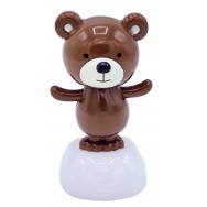 Figurine solaire ourson dansant