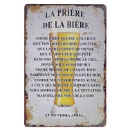 Plaque vintage La prière de la bière