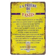 Plaque vintage La prière du vrai Pastis