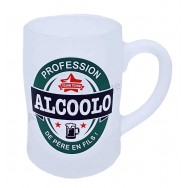 Chope à bière humoristique Profession Alcoolo