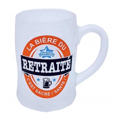 Chope A Biere Humoristique La Biere Du Retraite Verre Humour Pas Cher