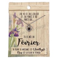 Pendentif pierre de naissance Février
