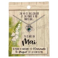 Pendentif pierre de naissance Mai