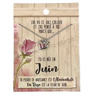 Pendentif pierre de naissance Juin