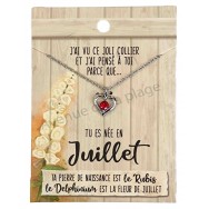 Pendentif pierre de naissance Juillet
