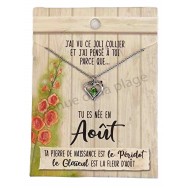 Pendentif pierre de naissance Août