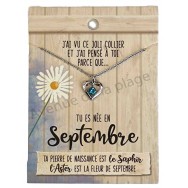 Pendentif pierre de naissance Septembre