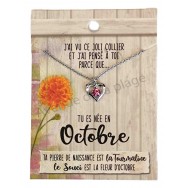 Pendentif pierre de naissance Octobre