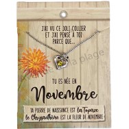 Pendentif pierre de naissance Novembre