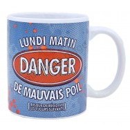Mug humoristique Danger de mauvais poil