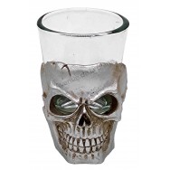 Verre à shooter Tête de Mort argentée