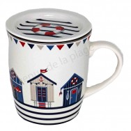 Mug tisanière Cabines de plage