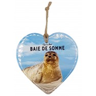 Coeur Phoque de la Baie de Somme à suspendre