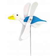 Moulin à vent mouette en bois 14 cm