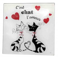 Dessous de plat C'est Chat l'Amour