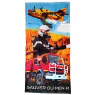Serviette de plage pompier Sauver ou Périr