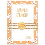 Bracelet message médaillon Maman d'Amour