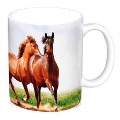 Mug chevaux dans la nature