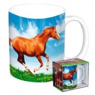 Mug cheval dans son pré