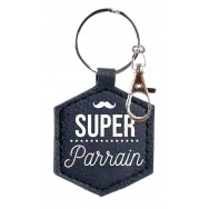 Porte clé message Super Parrain