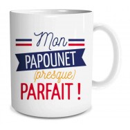 Mug humoristique Mon Papounet (presque) Parfait