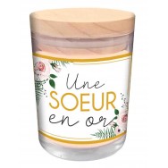 Bougie message Une Soeur en Or