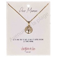 Collier message Pour Maman arbre de vie