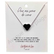 Pendentif message Pour ma Soeur de Coeur