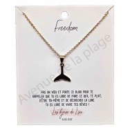 Pendentif message Freedom queue de baleine