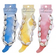 Bracelet de cheville coquillages cauris