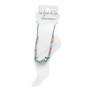 Chaîne de cheville turquoise et perles
