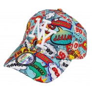 Casquette NY bulles de bande dessinée WTF