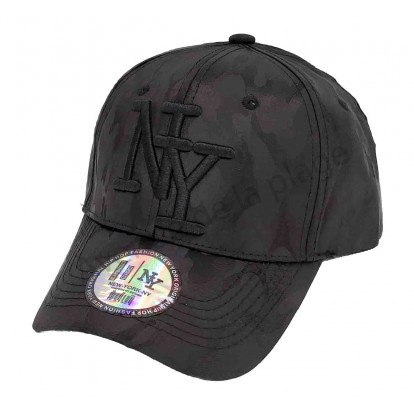 Casquette NY noir reflets camouflage