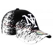 Casquette NY enfant bicolore peinture noire et blanche