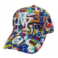 Casquette enfant NY bande dessinée et tags