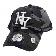 Casquette enfant NY camouflage militaire gris foncé