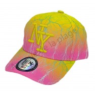Casquette enfant NY Éclairs bicolore rose/jaune