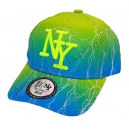 Casquette enfant NY Éclairs bicolore bleu/vert