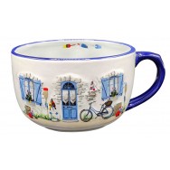 Tasse déjeuner maison de pêcheur