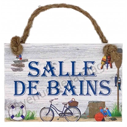 Plaque de porte maison de pêcheur Salle de Bains