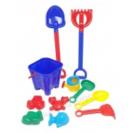 Seau château et accessoires de plage