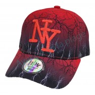 Casquette enfant NY orage bicolore noir/rouge