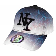 Casquette enfant NY orage bicolore noir/blanc