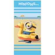 Serviette de plage Minion Stuart et sa bouée canard