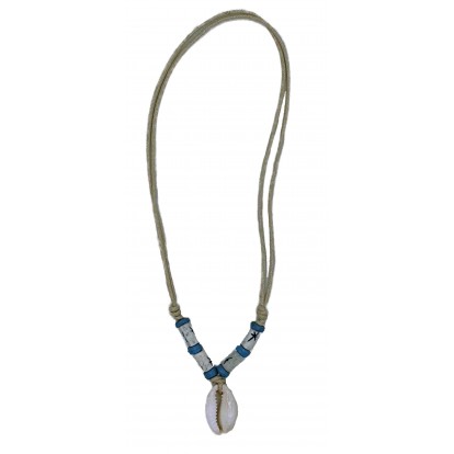 Collier coquillages Cauri blanc